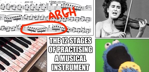 stages of practising a musical instrument