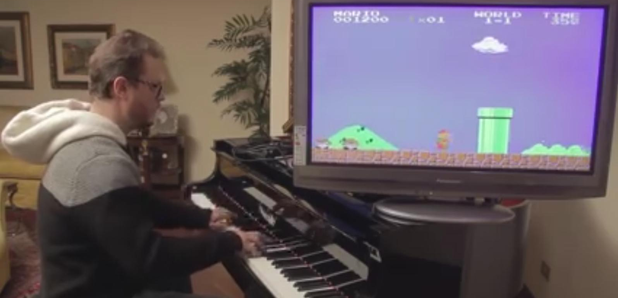 mario theme piano